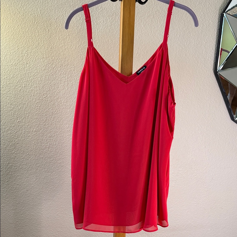 Torrid Sophie Swing Vivid Scarlet Camisole Top